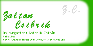 zoltan csibrik business card
