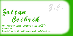 zoltan csibrik business card